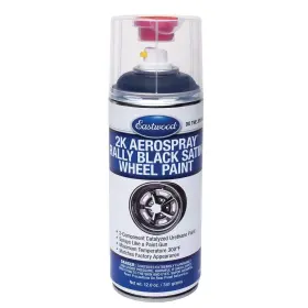 33910z Eastwood 2k Catalyzed Aerospray Long Lasting Satin Black Rally Wheel Urethane Paint 12 Oz