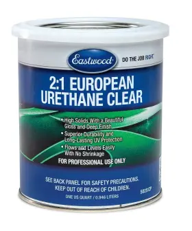 Eastwood 607174104802 2 1 Urethane Uv Resistant Super Durability Clear Coat Quart 150 Sq Ft
