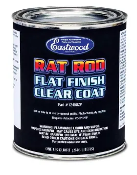 Eastwood 607174106646 Premium Matte Acrylic Urethane Rat Rod Flat Clear Topcoat Paint 4 1 Quart Hig