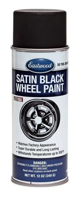 Eastwood 607174140152 Chip Resistant Touch Up Satin Oem Black Wheel Spray Paint Aerosol 12 Oz