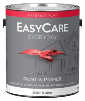 Evdef9-gl Easycare Everyday Exterior Latex Paint Flat White Gallon -