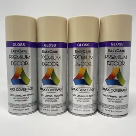 Pds16 Easycare 4 Pack - Premium Decor Spray Paint Gloss Almond 12 Oz
