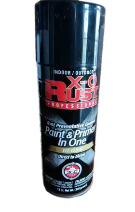 Xop2-aer Easycare X-o Rust Anti-rust Enamel Spray Paint And Primer Black Gloss