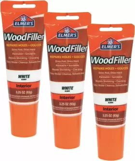 E855-3 Elmers E855 Carpenters Wood Filler 3.25-ounce Tube White 3 Pack