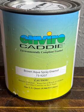 Enviro Caddie 73-9207 Brown Aqua Spray Enamel Paint 1 Us Quart