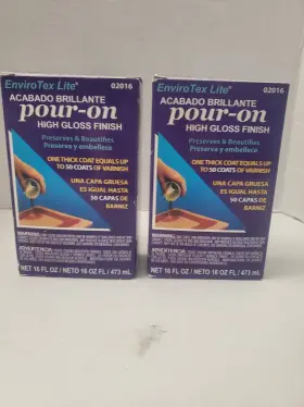02016 Enviro Tex Lite Pour-on High Gloss Finish 16oz Lot Of 2 Brand New. #02016