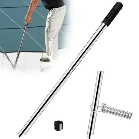 Caop-004 Eooezj Pool Cover Tool And Bar 26-1/2 Inch - Interlocking Swimming Silver