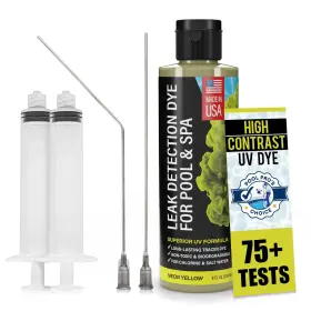 Lld-yellow8 Escentile Pool Leak Detection Dye Kit - With 2 Precision Applicators Fluorescent Yellow