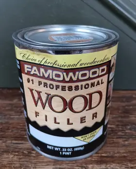 342775-022212 Famowood Original Wood Filler Putty Oak 23oz Can Woodworking Professional 1-pt