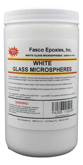 Fil02q Fasco Epoxies White Glass Microspheres - Filler For Epoxy And Polyester