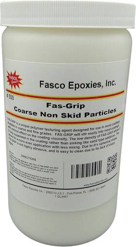 Fasco Epoxies Inc. 4333814902 Non-skid Paint Additive - Quart For 5 Gallons Coarse Anti-slip Particles Fas-g
