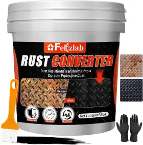 Felizlab 711181024067 2-in-1 Rust Converter And Metal Primer 35 Floz Automotive Remover Paint For
