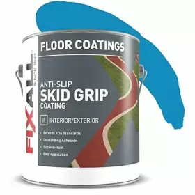 Fixall 611131656136 Skid Grip Antislip Coating 1 Gallon Cobalt Exceeds Ada Standards Ideal For