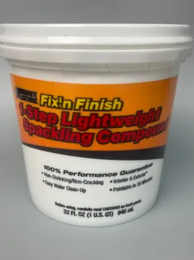 Fixn Finish 023275605206 New Fixftn 1-step Lightweight Spackling Compund 946ml Interior Exterior