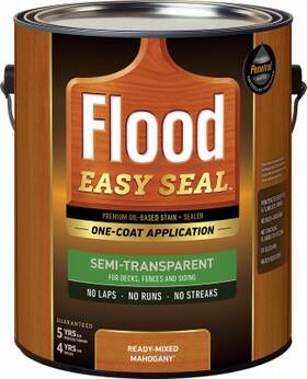 Flood Fldes904/01 Easy Seal Oil-based Stain And Sealer Mahogany Gallon -