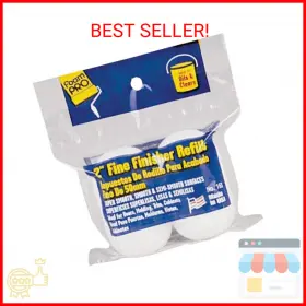 Foampro 042224001630 163 Fine Finish Roller Refills High-density Foam 2 Pack Inch Painting