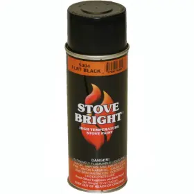 Forrest Paint 031956163044 Stove Bright 6304 High Temperature Flat Black