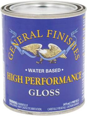 General Finishes 313090830830 High Performance Water Based Topcoat 1 Pint Gloss