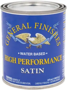 General Finishes 313096336381 High Performance Water Based Topcoat 1 Pint Satin