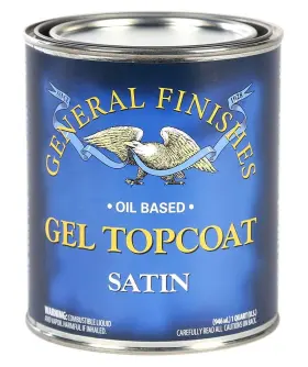 General Finishes 606016102365 Oil Based Gel Topcoat 1 Quart Satin