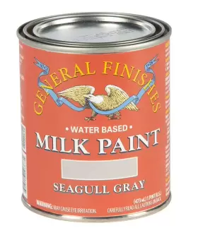 General Finishes 606016103881 Water Based Milk Paint 1 Pint Seagull Gray