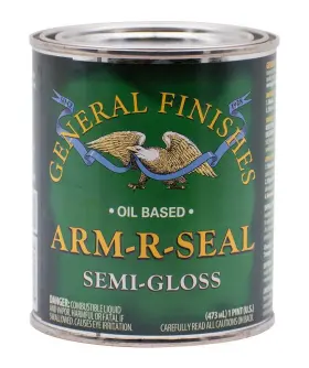 General Finishes 606016104130 Arm-r-seal Oil Based Topcoat 1 Pint Semi-gloss