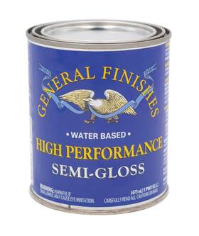 General Finishes 606016105236 High Performance Water Based Topcoat 1 Pint Semi-gloss