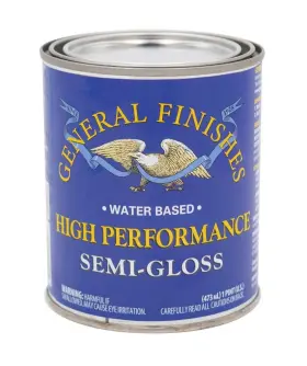 General Finishes 606016105236 High Performance Water Based Topcoat 1 Pint Semi-gloss