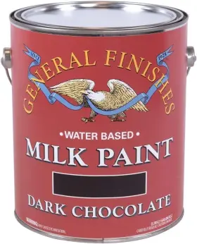 General Finishes 606016111602 Water Based Milk Paint Dark Chocolate 1 Gallon