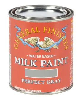 General Finishes 606016120789 Water Based Milk Paint 1 Pint Perfect Gray