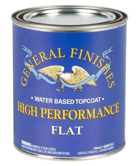 General Finishes 786714991703 High Performance Water Based Topcoat 1 Quart Flat