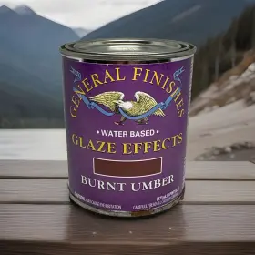 B062-l General Finishes Water Based Glaze Effects Burnt Umber Pint