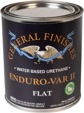 B087-l General Finishes Enduro-var Ii Water Based Urethane Topcoat 1 Quart Flat