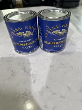 B152-l General Finishes Hp Polyurethane Satin Pint Lot Of 2
