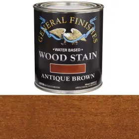B376-l General Finishes Wood Stain Water Based Antique Brown Quart