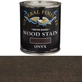 B383-l General Finishes Wood Stain Water Based Onyx Quart