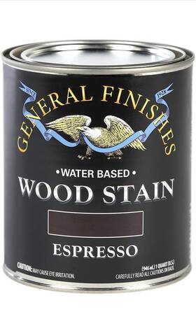 General Finishes B529-l Water Based Wood Espresso Stain Quart
