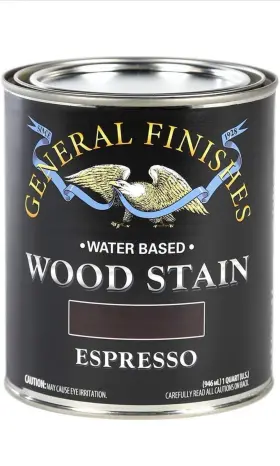 B529-l General Finishes Water Based Wood Espresso Stain Quart