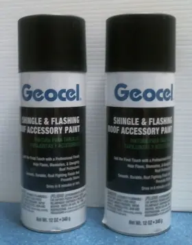 91132 Geocel Shingle And Flashing Roof Accessory Paint 12 Oz. Ea. Lot Of 2 Fs