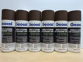 Gc91104-6x Geocel 6 Cans Shingle And Flashing Roof Accessory Paint 12 Ounce Brown