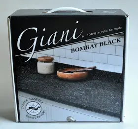 Giani Granite 850015970108 Acrylic Countertop Paint Kit Bombay Black Look High-gloss Finish