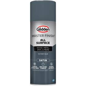Glidden 00474772 Satin Victory Blue All Surface Spray Paint And Primer - 12 Oz. Can