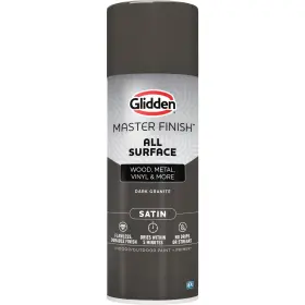 00474775 Glidden Satin Dark Granite All Surface Spray Paint And Primer - 12 Oz. Can