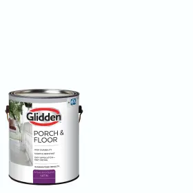 Glidden 022367518158 Porch And Floor 1 Gal. White Satin Interior/exterior Paint With Primer