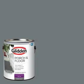 Glidden 022367604370 Grab-n-go Porch And Floor Interior/exterior Paint 1 Gallon Satin Dark Gray