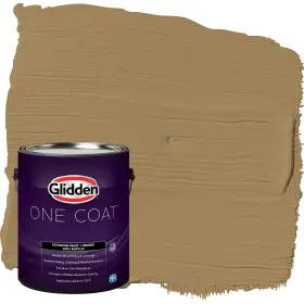Glidden 191894938798 Exterior Paint Primer Beige/timber Beam Coat Flat 1-gallon