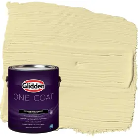 Glidden 191894940159 Exterior Paint Primer Yellow /star Bright Coat Satin 1 G