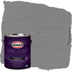 Glidden 191894942450 Exterior Paint Primer Gray/dover Gray Coat Satin 1-gallon