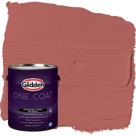 Glidden 191894942955 Exterior Paint Primer Red/sienna Red Coat Satin 1-gallon