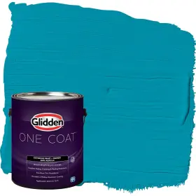 Glidden 191894968573 Exterior Paint Primer Teal/aqua /mediterranean Blue Coat
